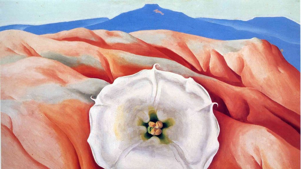 Red Hills and White Flower II